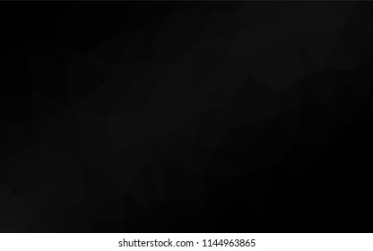 Dark Silver, Gray vector blurry hexagon pattern. Triangular geometric sample with gradient.  Brand new style for your business design.