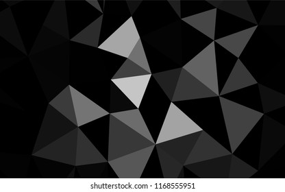Dark Silver, Gray vector blurry hexagon pattern. A completely new color illustration in a vague style. Triangular pattern for your business design.