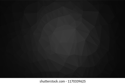 Dark Silver, Gray vector blurry hexagon template. Creative geometric illustration in Origami style with gradient. The polygonal design can be used for your web site.