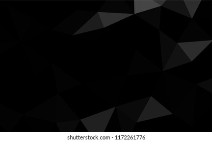 Dark Silver, Gray vector blurry hexagon pattern. Shining illustration, which consist of triangles. The template can be used as a background for cell phones.