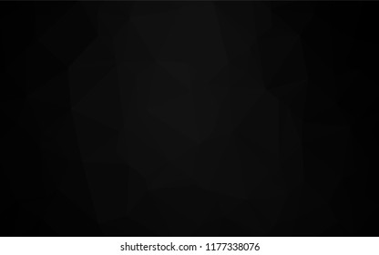 Dark Silver, Gray vector blurry hexagon pattern. Shining illustration, which consist of triangles. The textured pattern can be used for background.