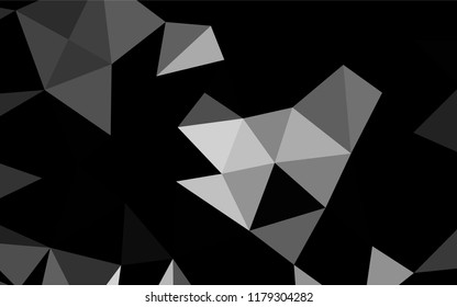 Dark Silver, Gray vector blurry hexagon pattern. A completely new color illustration in a vague style. The best triangular design for your business.