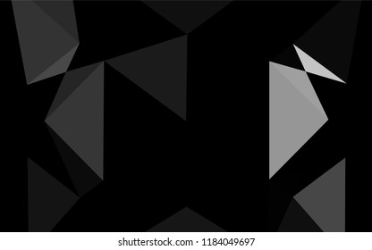Dark Silver, Gray vector blurry hexagon template. Modern geometrical abstract illustration with gradient. Brand new style for your business design.