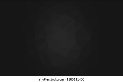 Dark Silver, Gray vector blurry hexagon texture. Geometric illustration in Origami style with gradient.  Brand new style for your business design.