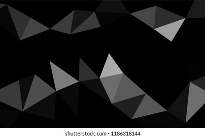 Dark Silver, Gray vector blurry hexagon template. Geometric illustration in Origami style with gradient.  The completely new template can be used for your brand book.