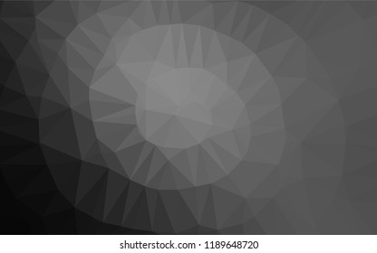 Dark Silver, Gray vector blurry hexagon pattern. A sample with polygonal shapes. A new texture for your design.