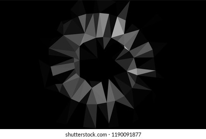 Dark Silver, Gray vector blurry hexagon template. Colorful abstract illustration with gradient. The best triangular design for your business.