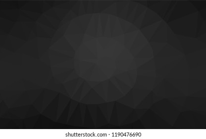 Dark Silver, Gray vector blurry hexagon texture. Creative geometric illustration in Origami style with gradient. Brand new design for your business.
