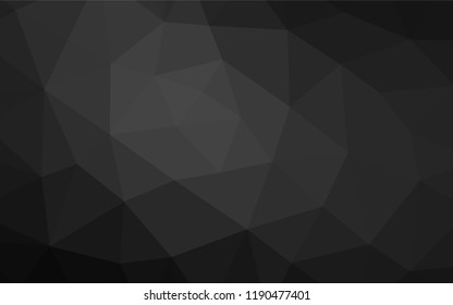 Dark Silver, Gray vector blurry hexagon texture. Shining illustration, which consist of triangles. A new texture for your design.
