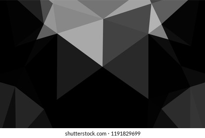 Dark Silver, Gray vector blurry hexagon texture. Creative illustration in halftone style with gradient. The textured pattern can be used for background.