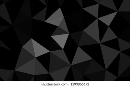 Dark Silver, Gray vector blurry hexagon texture. A sample with polygonal shapes. The template can be used as a background for cell phones.