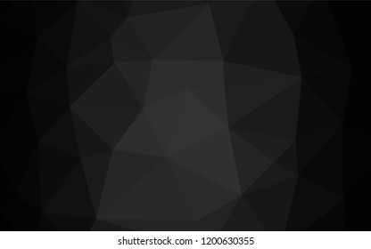 Dark Silver, Gray vector blurry hexagon texture. Triangular geometric sample with gradient.  The template can be used as a background for cell phones.
