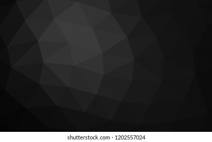 Dark Silver, Gray vector blurry hexagon blurry triangle. A vague abstract illustration with gradient. A completely new design for your business.