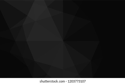 Dark Silver, Gray vector blurry hexagon pattern. Geometric illustration in Origami style with gradient.  A completely new design for your business.
