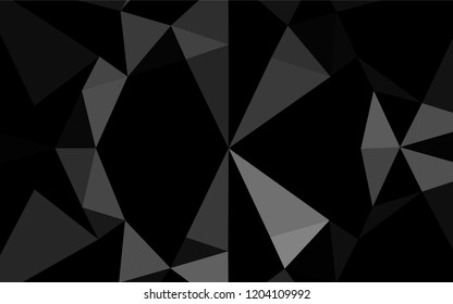 Dark Silver, Gray vector blurry hexagon pattern. Modern geometrical abstract illustration with gradient. A new texture for your design.
