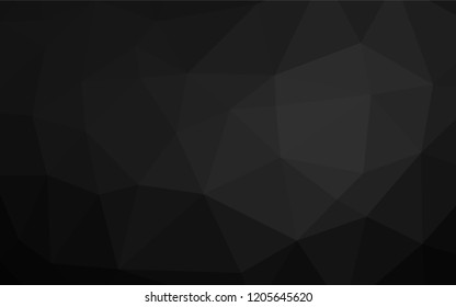 Dark Silver, Gray vector blurry hexagon pattern. A sample with polygonal shapes. A completely new template for your business design.