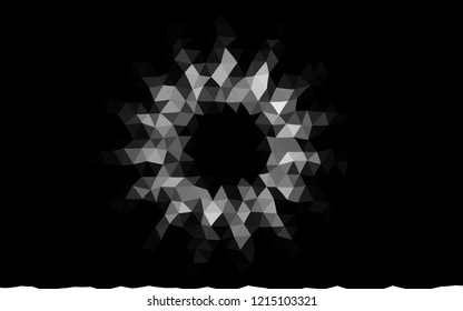 Dark Silver, Gray vector blurry triangle template. Shining colored illustration in a Brand new style. A new texture for your design.