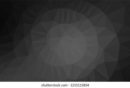 Dark Silver, Gray vector blurry hexagon pattern. Colorful abstract illustration with gradient. Triangular pattern for your business design.