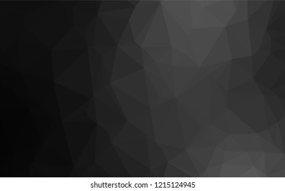 Dark Silver, Gray vector blurry hexagon pattern. Shining illustration, which consist of triangles. A new texture for your design.