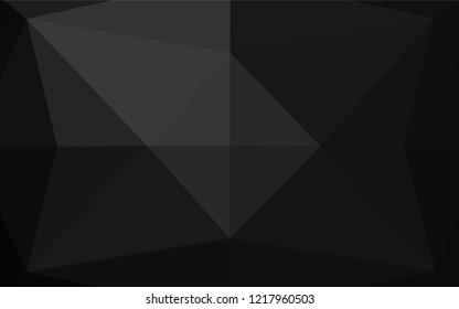 Dark Silver, Gray vector blurry hexagon pattern. A sample with polygonal shapes. The completely new template can be used for your brand book.