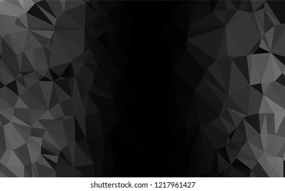 Dark Silver, Gray vector blurry hexagon template. A completely new color illustration in a vague style. Brand new design for your business.