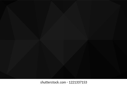 Dark Silver, Gray vector blurry hexagon texture. Creative geometric illustration in Origami style with gradient. A completely new template for your business design.