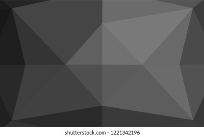 Dark Silver, Gray vector blurry hexagon pattern. Shining colored illustration in a Brand new style. The best triangular design for your business.