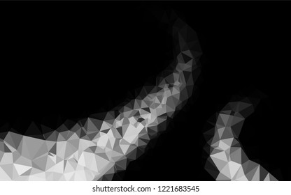 Dark Silver, Gray vector blurry hexagon template. Modern geometrical abstract illustration with gradient. The textured pattern can be used for background.