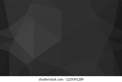 Dark Silver, Gray vector blurry hexagon texture. Triangular geometric sample with gradient.  A new texture for your design.