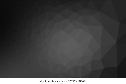 Dark Silver, Gray vector blurry hexagon template. Geometric illustration in Origami style with gradient.  A new texture for your design.
