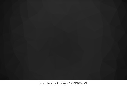 Dark Silver, Gray vector blurry hexagon pattern. Triangular geometric sample with gradient.  A new texture for your design.
