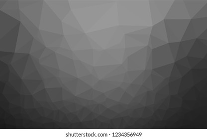 Dark Silver, Gray vector blurry hexagon texture. Modern geometrical abstract illustration with gradient. Brand new design for your business.