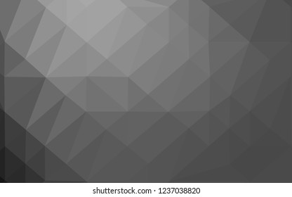 Dark Silver, Gray vector blurry triangle pattern. Colorful illustration in abstract style with gradient. The best triangular design for your business.