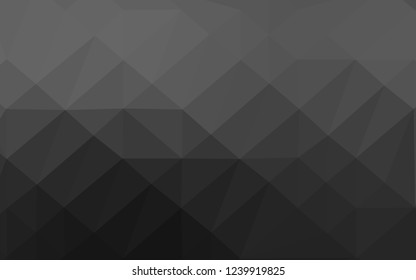 Dark Silver, Gray vector blurry triangle template. Creative illustration in halftone style with gradient. Brand new design for your business.