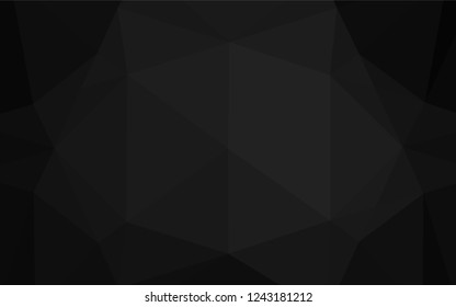 Dark Silver, Gray vector blurry hexagon texture. Geometric illustration in Origami style with gradient.  The best triangular design for your business.