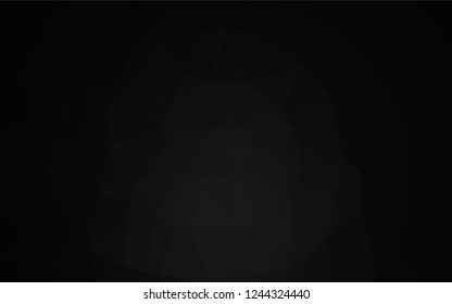 Dark Silver, Gray vector blurry hexagon pattern. Geometric illustration in Origami style with gradient.  The template can be used as a background for cell phones.