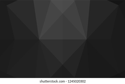 Dark Silver, Gray vector blurry hexagon pattern. An elegant bright illustration with gradient. A completely new design for your business.