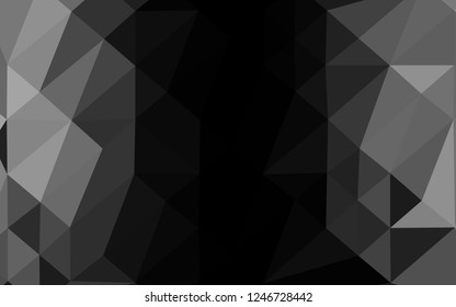 Dark Silver, Gray vector blurry triangle pattern. Shining illustration, which consist of triangles. Triangular pattern for your business design.