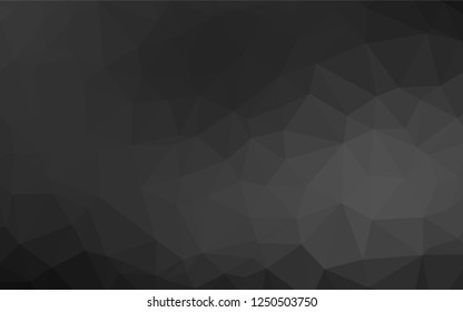 Dark Silver, Gray vector blurry hexagon texture. Brand new colored illustration in blurry style with gradient. Triangular pattern for your business design.
