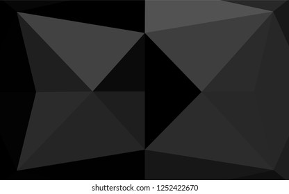 Dark Silver, Gray vector blurry hexagon texture. Geometric illustration in Origami style with gradient.  The elegant pattern can be used as part of a brand book.