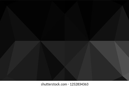 Dark Silver, Gray vector blurry hexagon texture. Triangular geometric sample with gradient.  The best triangular design for your business.