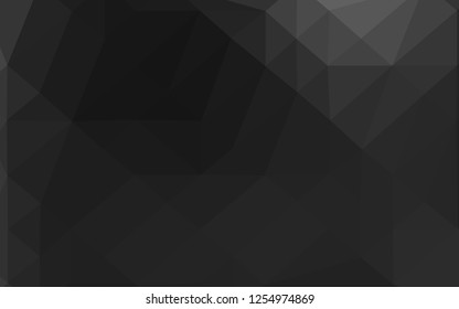 Dark Silver, Gray vector blurry triangle template. Colorful abstract illustration with gradient. Triangular pattern for your business design.