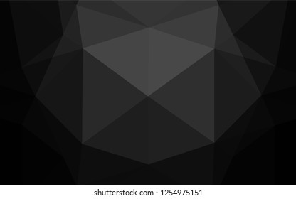 Dark Silver, Gray vector blurry hexagon texture. Geometric illustration in Origami style with gradient.  The polygonal design can be used for your web site.