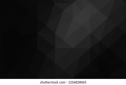 Dark Silver, Gray vector blurry triangle template. Creative illustration in halftone style with gradient. Completely new template for your business design.