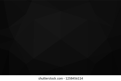 Dark Silver, Gray vector blurry hexagon texture. Geometric illustration in Origami style with gradient.  Brand new design for your business.