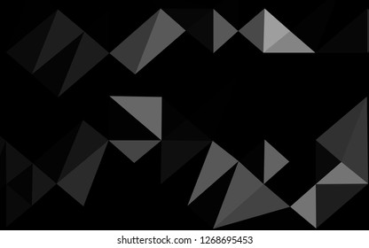 Dark Silver, Gray vector blurry triangle template. Creative illustration in halftone style with gradient. Polygonal design for your web site.