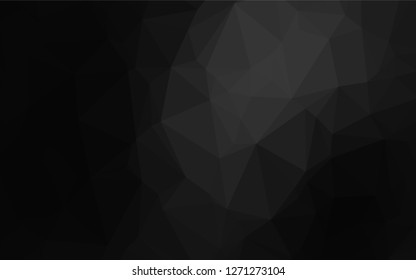 Dark Silver, Gray vector blurry hexagon texture. Geometric illustration in Origami style with gradient.  A new texture for your design.