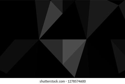 Dark Silver, Gray vector blurry hexagon pattern. Colorful abstract illustration with gradient. The polygonal design can be used for your web site.