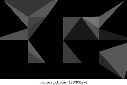 Dark Silver, Gray vector blurry hexagon pattern. Colorful illustration in abstract style with gradient. The polygonal design can be used for your web site.