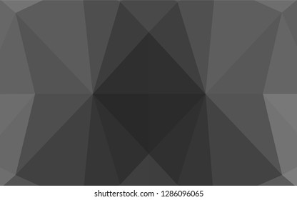 Dark Silver, Gray vector blurry hexagon template. A vague abstract illustration with gradient. The polygonal design can be used for your web site.
